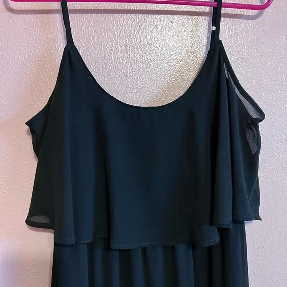 Show Me Your Mumu CAITLIN RUFFLE MAXI DRESS Black - Picture 3 of 6